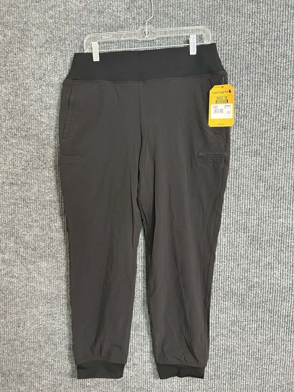 Carhartt Force Womens Medium 8-10 Black Fleece Lined Jogger Pants Relaxed Fit